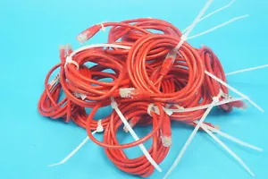Câble patch ACT IB5502 rouge 2 mètres U/UTP CAT5E avec conn. RJ45 (lot de 14 pièces - Photo 1/1