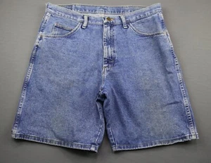 Men's Wrangler Denim Jean Shorts Five Star Sz 34 (Measurements 36x9) Zipper Fly  - Picture 1 of 4