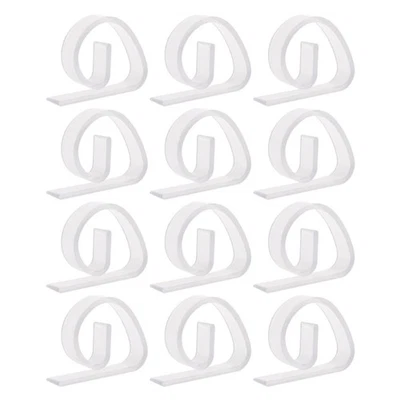 12Pcs Plastic Clear Tablecloth Table Cover Clips Holder Clamp Party Picnic Home - Image 1 of 4