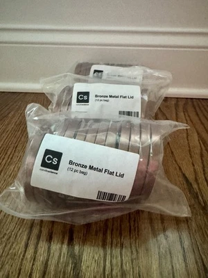 Candlescience Candle Science Bronze Candle Lids Covers Set Of 12 NEW! - Image 1 of 4