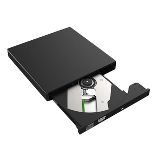 USB 2.0 Slim External DVD Rom Optical Drive CD DVD RW Player Reader Recorder - Afbeelding 1 van 16