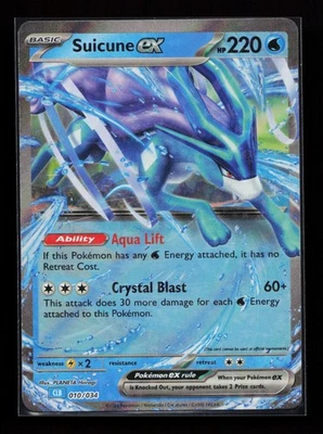 Suicune ex 010/034 Classic Collection Trading Card Game Classic Pokémon Card - Image 1 of 2