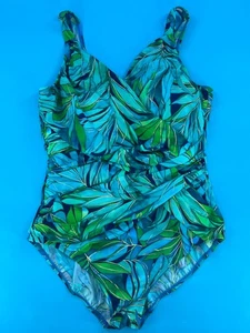 Kirkland Signature by Miraclesuit One Piece Swimsuit Size 16 Womens Green Gold - Picture 1 of 3