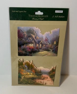 THOMAS KINKADE Dimensional Stickers Colorbok (2) 3 Dimensional Sticker Scenes - Image 1 of 4