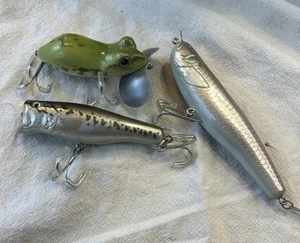 Authentic Hand Made Japan Lures Never Fished W/Provenance Popper, Saratoga, Frog - Picture 1 of 15