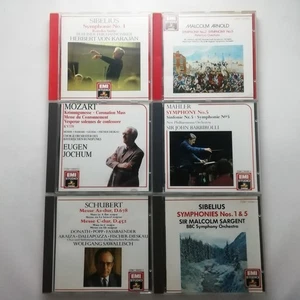 6 x EMI Studio CDs - Sibelius / Arnold / Mozart / Mahler / Schubert - Picture 1 of 2