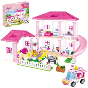 Rosa Villa Party Baustein Set 3 in 1 Party Themenblock Spielzeug mit Balkon... - Bild 1 von 7