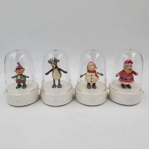 Hallmark Happy Tappers 2008 Set of 4 All Tested and Working Elf Santa Snowman - Picture 1 of 15