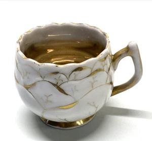 Antigua Copa Demitasse Estilo Carlsbad Alemania Rama y Hoja Dorada Diseñada ¡Rara! - Imagen 1 de 22