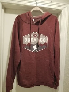 Ouray Sportswear Maroons Durango CO Graphic Hoodie Sz MED Big Foot Preowned  - Picture 1 of 11