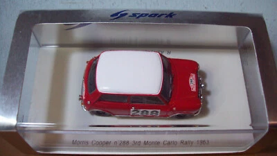 1/43 SPARK S1187 MORRIS COOPER 3rd MONTE CARLO RALLY 1963 #288 AALTONEN/AMBROSE - Image 1 of 4