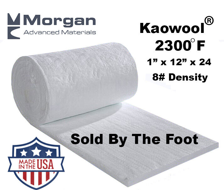 1 Kaowool 12x24 Ceramic Fiber Blanket Insulation 8# Thermal Ceramic  2300F