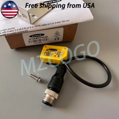 For BANNER Photoelectric Proximity Sensor Q12AB6FF50Q5 30VDC NPN/PNP NEW - Image 1 of 4