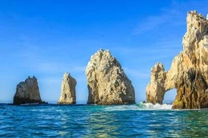 Canvas art print, Cabo San Lucas Mexico, Mexico Beach, Wall canvas, 3 panels ca - Picture 1 of 5