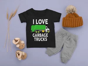 I Love Garbage Truck Shirt for kids, boy, girl, toddlers - Picture 1 of 10