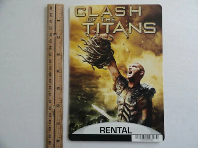 CLASH OF THE TITANS - BLOCKBUSTER VIDEO BACKER CARD 5"X8" NO MOVIE - Image 1 of 3