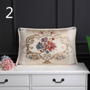 2 X Sofa Pillow Case Cover Embroidery Floral Cushion Home Decor Vintage Style - Picture 1 of 23