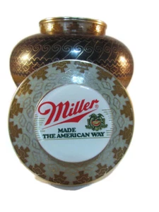 MILLER MADE BIRRA AMERICANA CREMAZIONE URNA OTTONE 40 LIBBRE MARRONE CLOISONNE Adobe Design - Foto 1 di 4
