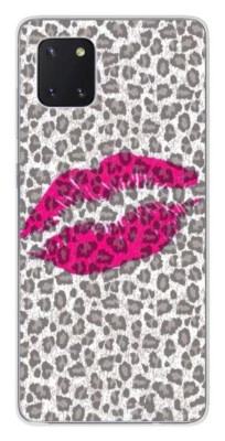 1001COQUES Coque en silicone imprimée compatible Samsung Galaxy Note 10 Lite Baiser léopard