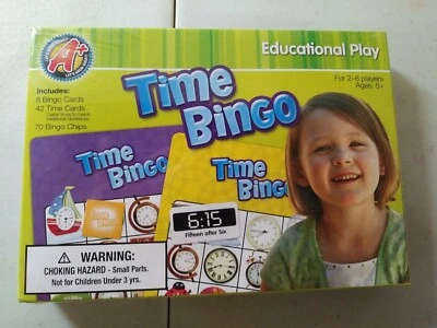  TIME BINGO (EDUCATIONAL PLAY) AGES 5+NEW SEALED~~ - Image 1 of 3