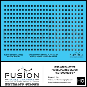 HO Scale EMD Locomotive Model Black/Silver Plate Decal Set - Picture 1 of 2
