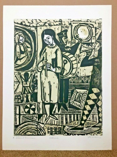 Irving Amen Signed Print "Different Drummer" A P Artist's Proof