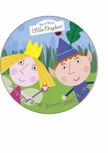  7.5  Ben and Holly icing cake topper personalised with any message. - Picture 1 of 1