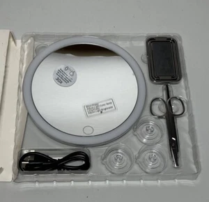 Magnifying Mirror with Light 30X Large 6" Rechargeable 3 Colors Modes Dimming... - Picture 1 of 1