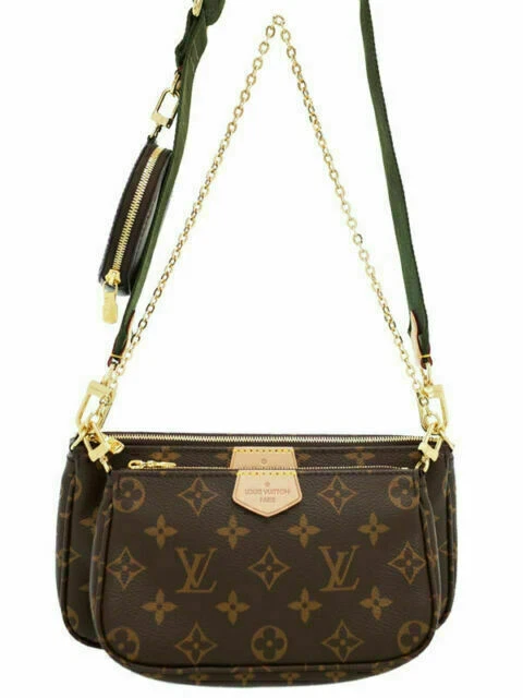 Louis Vuitton Multi Pochette Accessoires Crossbody Medium Khaki Canvas