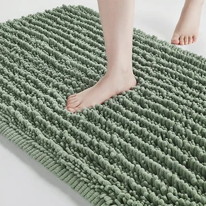 Soft Plush Microfiber Bathroom Rugs, Absorbent Bath Rugs Non Skid Machine Wash D - Picture 1 of 12