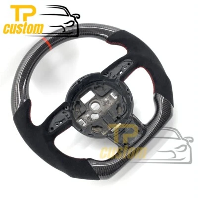 Real Carbon Fiber Steering Wheel Fit For Audi A5 A6 S4 S5 S6 B8 B8.5 2008-2015 - Image 1 of 4