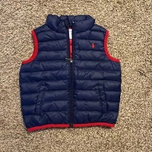 Ralph Lauren navy blue puffer vest - Picture 1 of 4