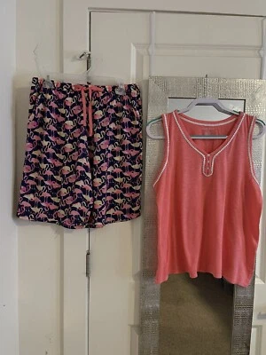 Juego corto salón/pijama flamenco ellen tracey. talla m Foto 1 de 4