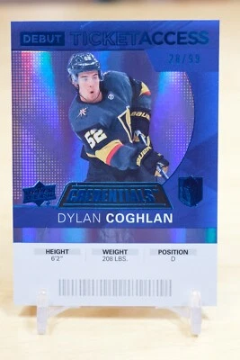 2021-22 UD Credentials Debut Ticket Access Blue /99 #119 Dylan Coghlan - Vegas - Image 1 of 2