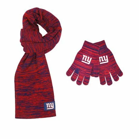 New York Giants NFL Licensed Color Blend Scarf And Glove Set for Women Cover