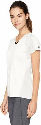 NUEVO CON ETIQUETAS $46 ASICS MUJER VOLEIBOL UPCOURT CAMISETA CAMISETA S/S BLANCA XL Foto 1 de 2