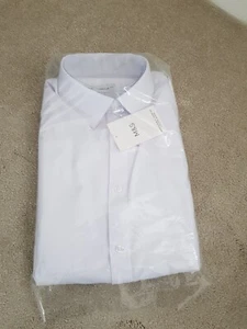 M&S Collection Regular Fit Easy Iron Cotton Blend Shirt SIZE 15 WHITE - Picture 1 of 2