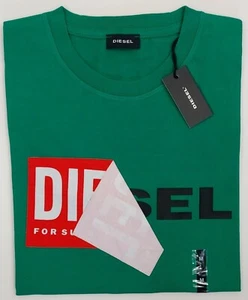 AUTHENTISCHES Herren Diesel grün Rundhals T/Shirt. Brandneu mit Etikett, uvp £39,99. S, M, L oder XL - Bild 1 von 6