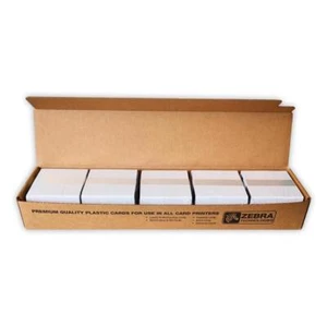500x Zebra Premier Karte Druckkarten Plastikkarten blanco weiß 0,76 mm 104523-11 - Bild 1 von 3