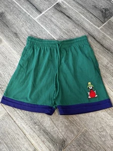 VTG 90s Looney Tunes Boys Kids Shorts Size 7 Marvin the Martian Teal & Purple - Picture 1 of 6