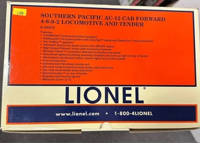 Lionel SOUTHERN PACIFIC SCALE 4-8-8-2 AC-12 CAB FORWARD #4294 TMCC Part 6-38071 - Image 1 of 4