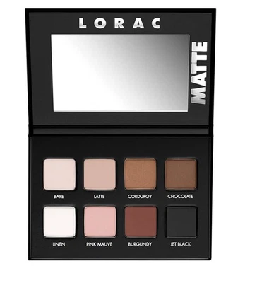 LORAC Pro Matte Eyeshadow Palette 8 Colors Eye Shadows Compact Mirror - Image 1 of 4
