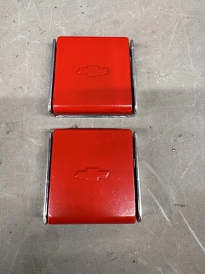 1961-1967 Chevy Impala Chevelle Nova C10 K10 Blazer Bowtie Seat Belt Buckles OEM - Image 1 of 4