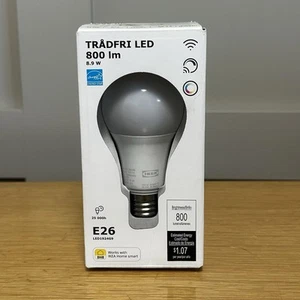 NEW Ikea TRÅDFRI Smart Bulb E26 800 lm Wireless Dimmable 2700 K 8.9 Watt - Picture 1 of 7