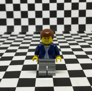 LEGO 2010 Passenger Plane Dark Blue Jacket Male MInifigure twn053 3181 - Picture 1 of 4