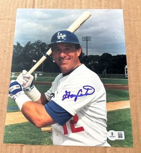 GARY CARTER SIGNED LOS ANGELES DODGERS 8X10 PHOTO BECKETT CERTIFIED - Picture 1 of 1