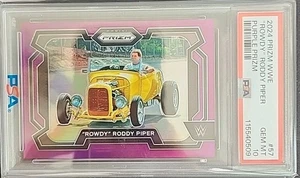 Rowdy Roddy Piper 2024 Panini Prizm WWE Purple Prizm #57 WWE#121/149 PSA 10 - Imagen 1 de 2