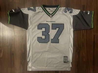 Мужская футболка Reebok Shaun Alexander No37 Seattle Seahawks размер M РЕДКАЯ б/у в отличном состоянии сшитая - Изображение 1 из 4