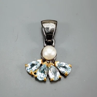 Jewellery Natural Pearl Pendant 925 Sterling Silver  /NP51668 - Image 1 of 4