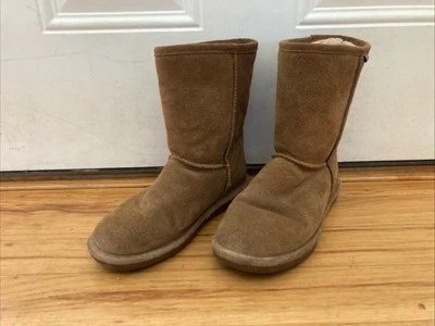Bearpaw Eva Botas Cortas Para Mujer Talla 7 Pull On Forradas de Lana Medio Invierno Marrón Foto 1 de 4